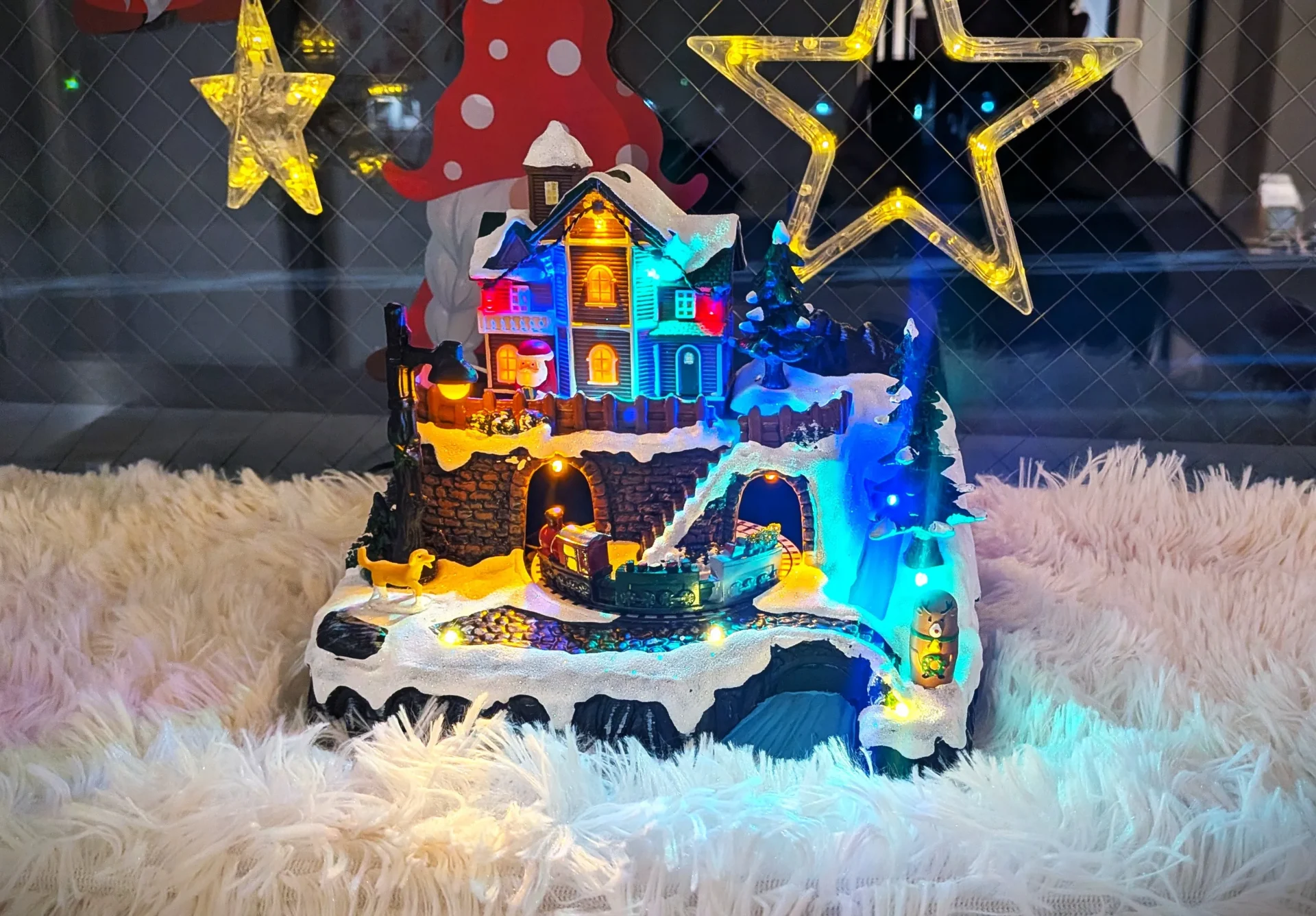 歯科医院に置かれたクリスマスの飾り