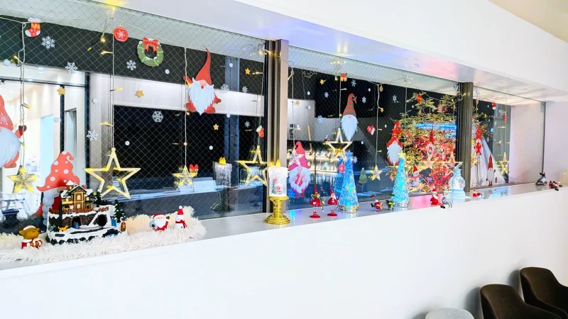 歯科医院のクリスマスの飾りつけ